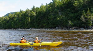 Us kayaking in Newfoundland