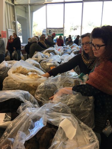 Jillian and our friend Erica check out the fleeces