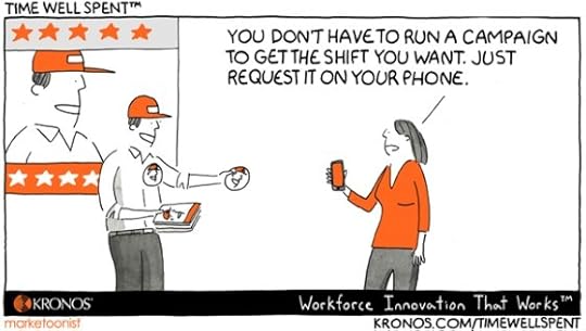 Kronos, campaign, ask, time well spent, cartoon, software