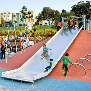 This slide is serious when wet.