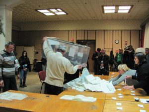 The ballot count begins