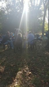 Sun going down on the festival