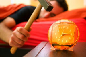 Image result for smashing an alarm clock
