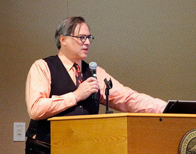 Me giving my presentation on the Portland Scribe