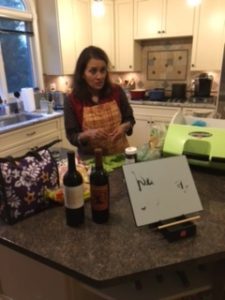 Cooking up an auction dinner for Malice Domestic. The island is neat at this point!