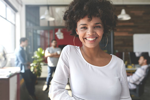 smiling businesswoman
