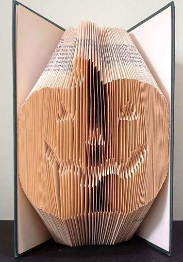 Pumpkin book sculpture