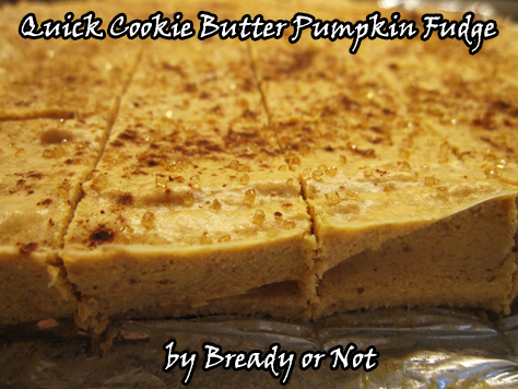 Bready or Not: Quick Cookie Butter Pumpkin Fudge 