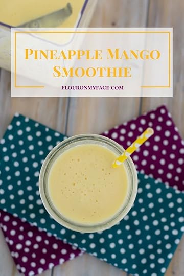 Creamy Pineapple Mango Smoothie Recipe via flouronmyface.com