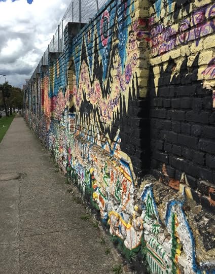 Long colorful wall