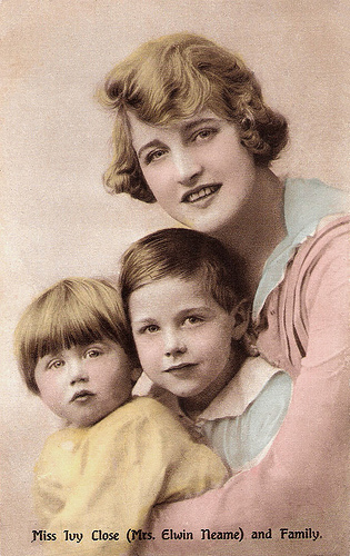 Ivy Close and her sons Derek and Ronald Neame