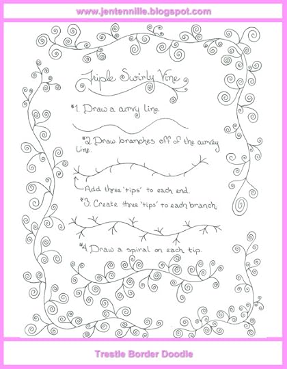 How to draw a triple swirly vine doodle.