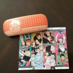 Eyeglass case and wipe