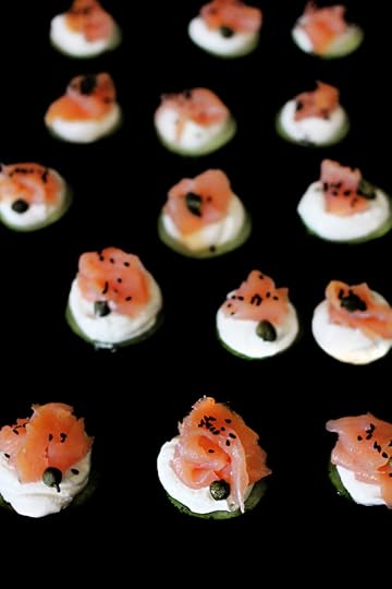 Cucumber Bites with Greek Yogurt and Lox