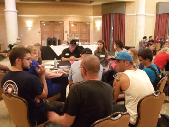 DL and marvelous author Veronica Hart drew double rows around their discussion table. 