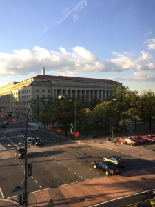 The Washington Monument, as seen from our hotel room