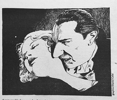 Illustration by David Celsi, from Portland Scribe, circa 1974-1976