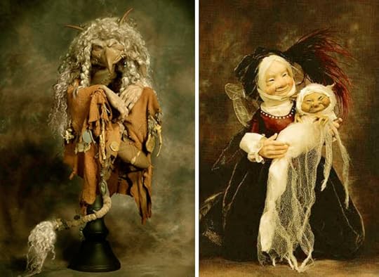 Troll Witch & Faery Godmother With Goblin Child by Wendy Froud