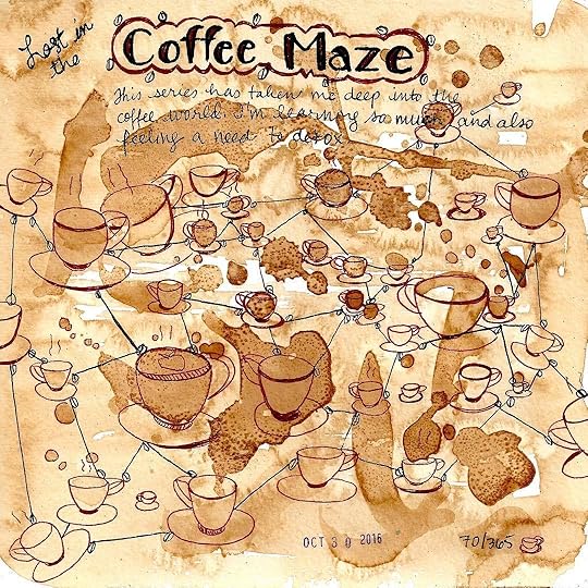 Lost in the coffee maze! Since I've been doing this 365 cup series I've consumed a lot of coffee. I've also learned a lot about coffee and some days I feel like I'm in the coffee maze. Soon I will be adding other beverages to my daily mix.