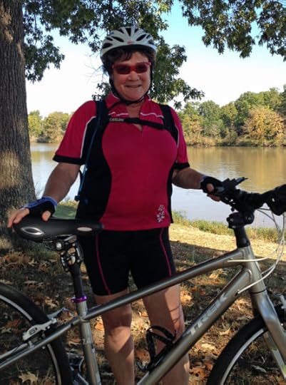 Darcy in middle of a 25 mile bike ride. | DarcyPattison.com