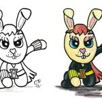 Black Widow Cuddly Bunny