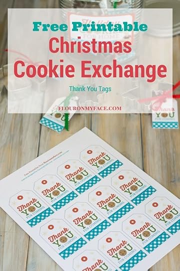 FREE Printable Christmas Cookie Exchange Gift Tags from the Flour On My Face FREE Cookie Exchange Printable Pack are perfect for making little gifts for your cookie exchange guests via flouronmyface.com
