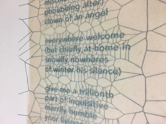 Close-up of finished pressed page. Laser cut text pressed within 5 layers of bio-paper to form one large single sheet.