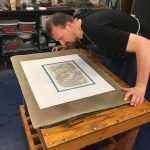 Eric inspects the final placement of the text block.