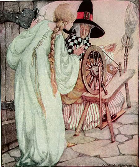 A curse averted. She will sleep, not die, and Prince Charming will kiss her into womanhood.