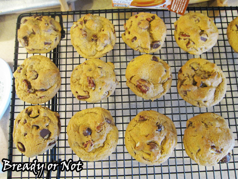 Bready or Not: Chocolate Chip Pecan Pumpkin Pudding Cookies 