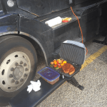 @dmkdacho weight lifting truck driver sets up a grill in the parking lot after a workout