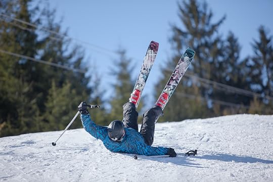 Skier fell during the descent from the mountain