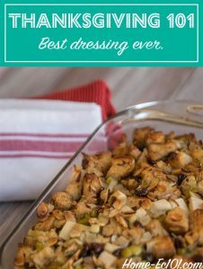 Apple Sage and Cranberry Dressing, the best Thanksgiving Dressing Ever