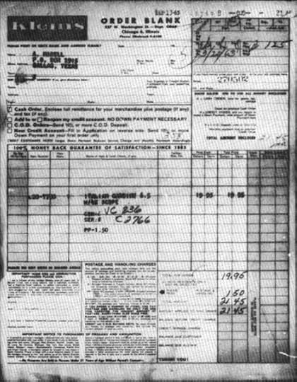THE CARCANO ORDER FORM SENT BY A. HIDELL THAT LISTS P.O. BOX 2915 as the RECIPIENT'S Address