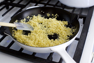 crumbs in butter and vanilla sugar