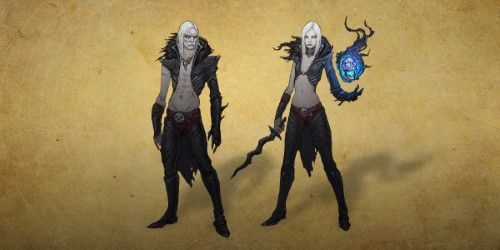 Concept art for Diablo III's new necromancer class