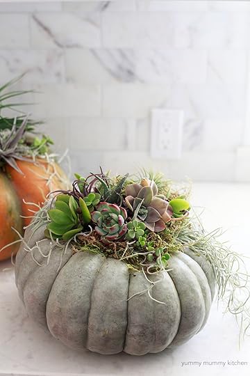 succulent pumpkin centerpiece for an easy Thanksgiving table