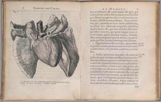 René Descartes, Renatus des Cartes de Homine figuris (Lugduni Batuorum [Leyden]: Apud Franciscus Moyardum & Petrum Leffen, 1662). In this work Descartes posited that much human behavior can be explained by mechanical responses rather than the actions of the soul. Through a better knowledge of the mechanics of the body, he hoped to cure and prevent disease, and even to slow aging.