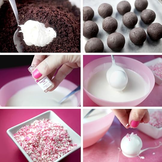 Making Peppermint Cake Balls