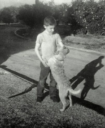 Me with my childhood dog. 