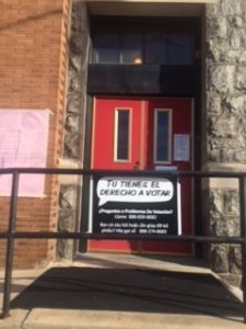 Philadelphia schools and community centers are called into service on election day, and Spanish is widely used.