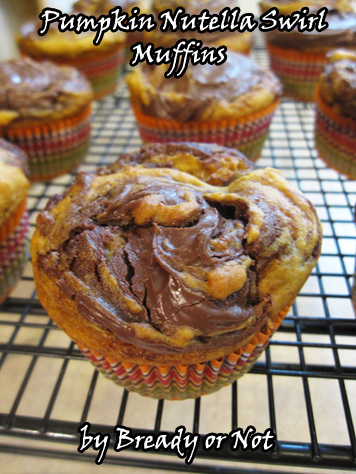 Bready or Not: Pumpkin Nutella Swirl Muffins