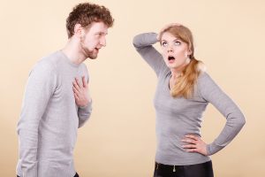 Young Emotional Couple Arguing.