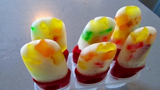 frozen Gummy bear popsicles