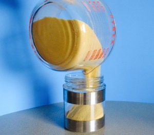 Pour into a clean, air-tight container that has at least a 2 1/2 cup capacity.