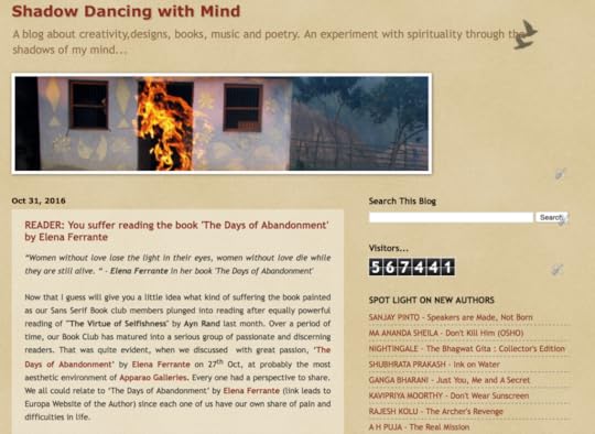 New Authors Featured at my Blog : Shadow Dancing With Mind