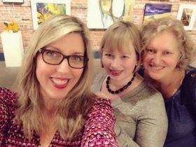 Kelli Agodon, Ronda Broatch and I post-reading