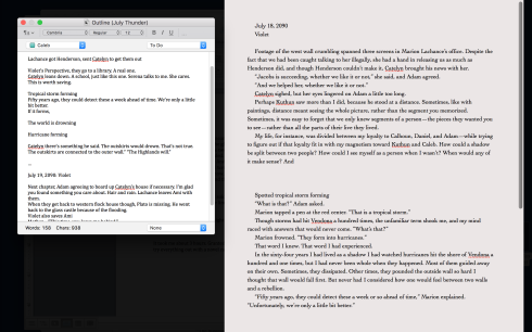 Quick Reference in Compose Mode on Scrivener