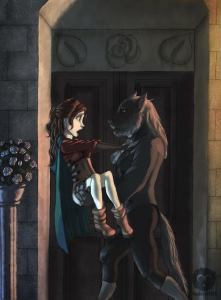 Elle and Severin of B&B: Drawn by Melissa Kaye