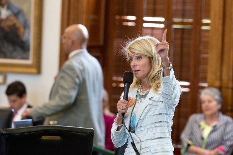 26 Jun 2013, Austin, Texas, USA --- Texas Sen. Wendy Davis, D-Fort Worth, begins a filibuster of SB 5 a bill that would tighten regulations on abortion providers in Texas, on the last day of the special session --- Image by © Bob Daemmrich/Corbis